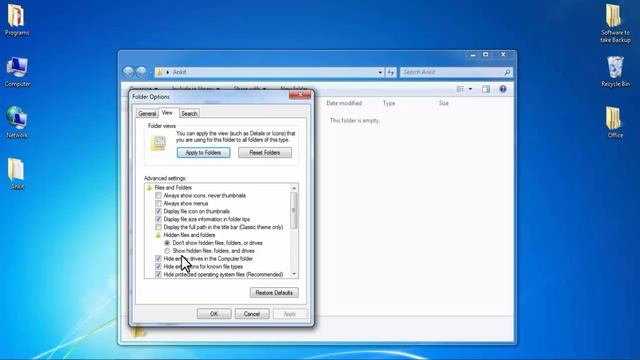 How to Show Hidden Files in Windows 7 ! Show Hidden Folders in Windows 7