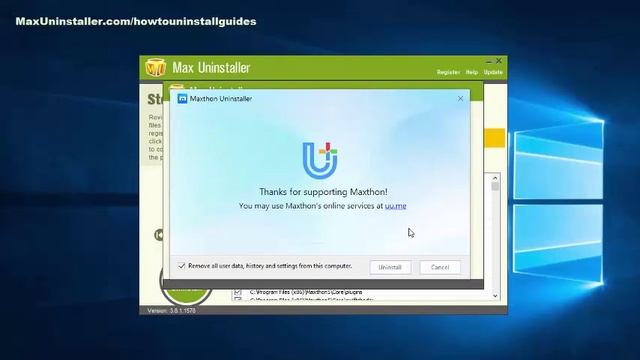 How to remove Maxthon Cloud Browser