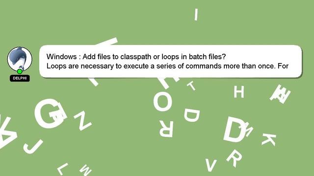 Windows : Add files to classpath or loops in batch files?