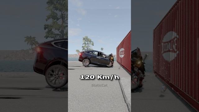 Tesla Model X Crash Test - BeamNG.drive