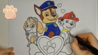 PAW Patrol team Skye, Racer, Marshal. Команда щенячий патруль Скай, Гонщик, Маршал