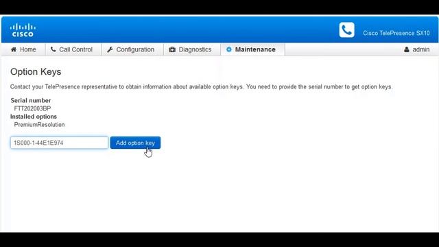 Install an Option Key on a TC Software Endpoint