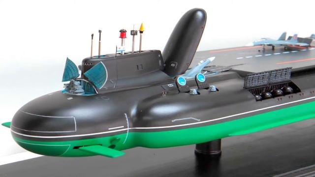 Russian Nuclear Aircraft Carrier Submarine Model Unveiled