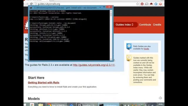 Ruby on Rails on Windows 8