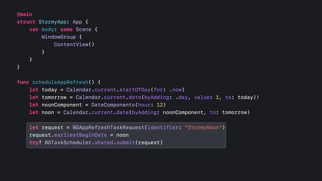 Efficiency awaits. Background tasks in SwiftUI. WWDC2022-10142