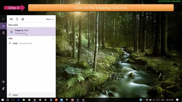 How to capture a Screenshot in Windows 10 using the Snipping Tool