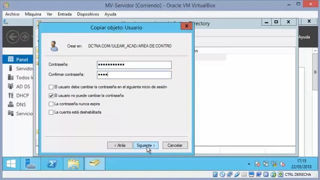 Configuración de Servidor de dominios con Windows Server 2012 R2 y cliente Windows