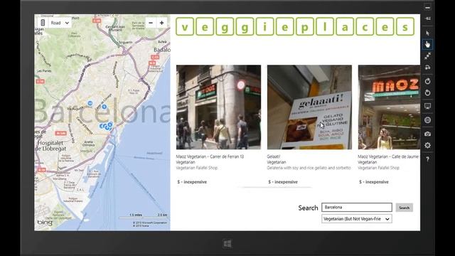 VeggiePlaces - Vegetarian & Vegan restaurant app for Windows Store