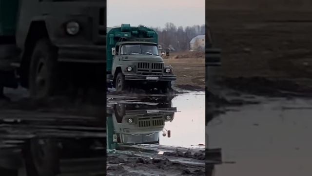 Зил 131 по броду и лесу! #4x4 #bus #offroad #vanlife #автодом #вэнлайф #кавз #6x6