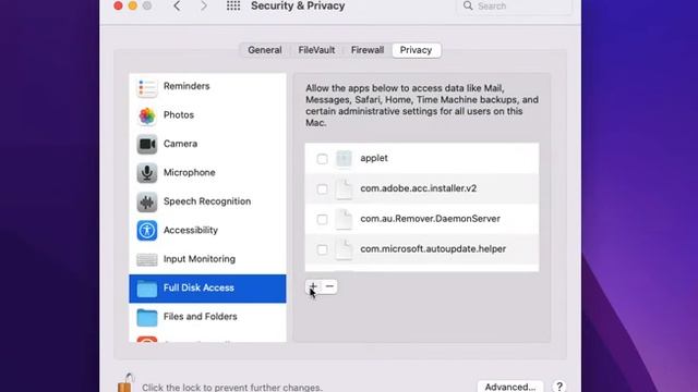 How to Enable Full Disk Access