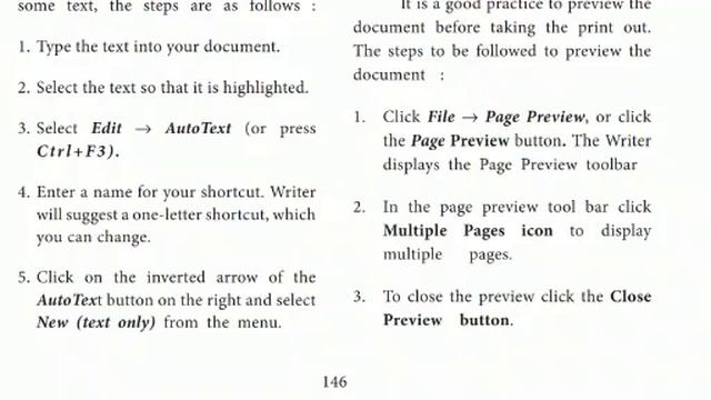 11 th comp application ch 6 Part - V : Enhancing and Printing a document (part 1)