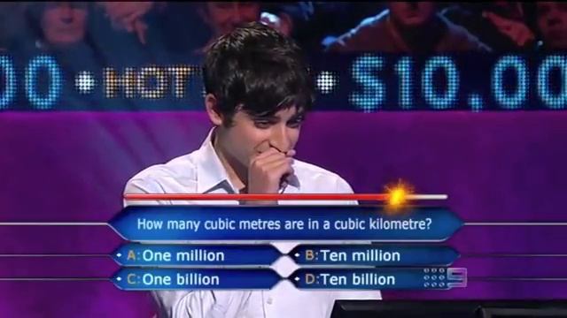 Ben on Millionaire Hotseat.