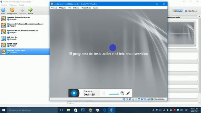 Instalación Windows Server 2008 en VirtualBox