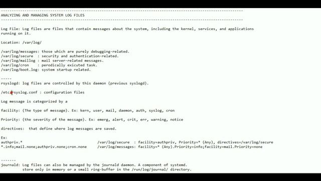 Analyzing and Managing System Log Files
