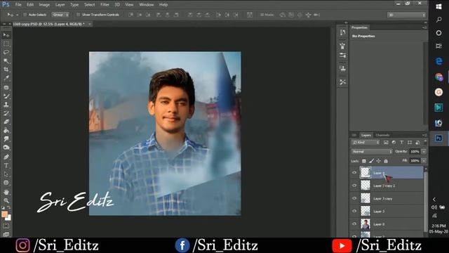 Smoke Effect Photo Editing Photoshop CC 2020 Photoshop Tutorial Telugu Edit By Sri Editz #Ep17