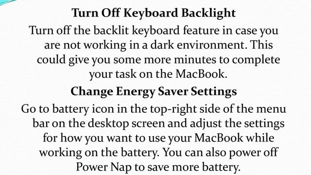 Top Tips On Macbook  Battery Life Last Longer