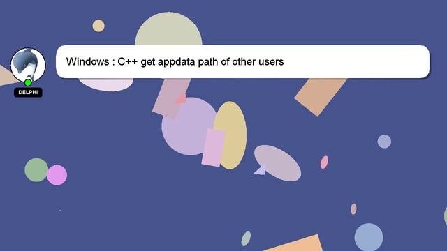 Windows : C get appdata path of other users