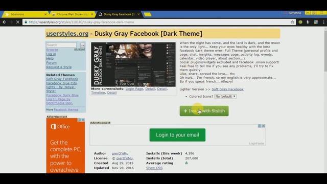 How To Change FaceBook Theme Example Video