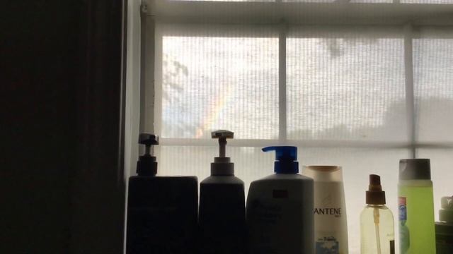 rainbow I saw outside of my bathroom window