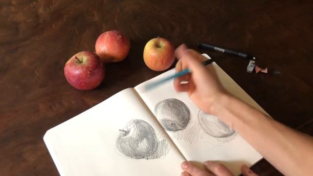 Three Apples Drawing