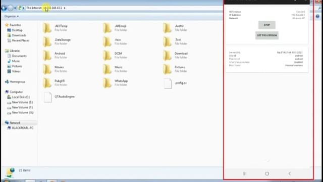 How to share file between PC AND MOBILE without data cable