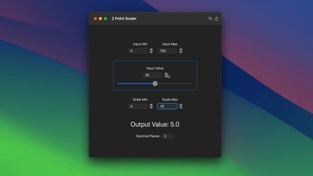 How To Perform a Linear Conversion Using 2 Point Scaler for macOS
