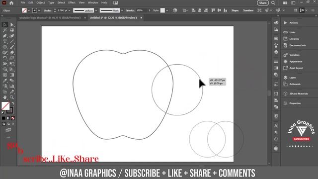 Adobe Illustrator Tutorial | How to draw the Apple Logo