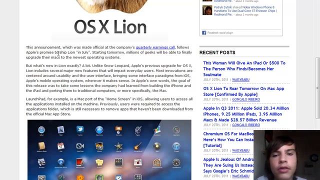 OS X Lion Release Date Tomorrow!!! July 20th, 2011