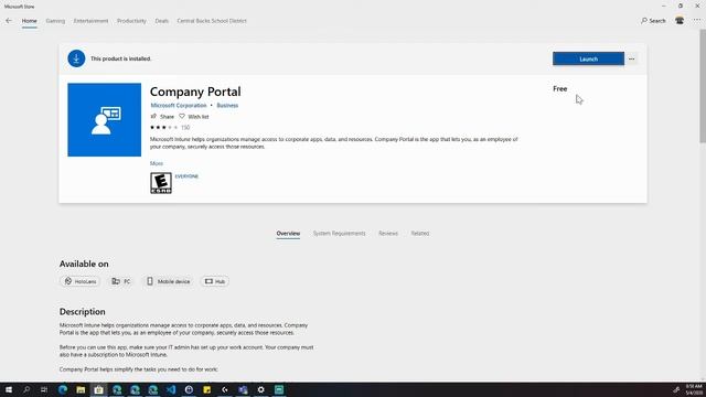 Installing Company Portal