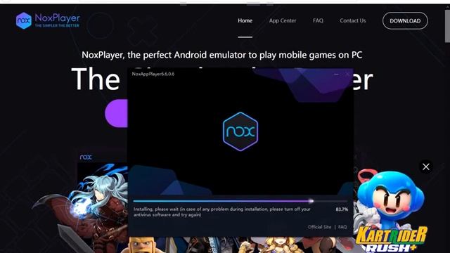 Install Nox Android emulator on Windows 10.