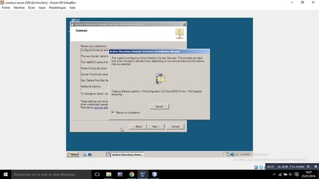 Déployer Active Directory sur windows server 2008