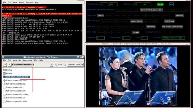 X11 Window System : Screen Recorder using X264 Video Codec with H264 Video File Format