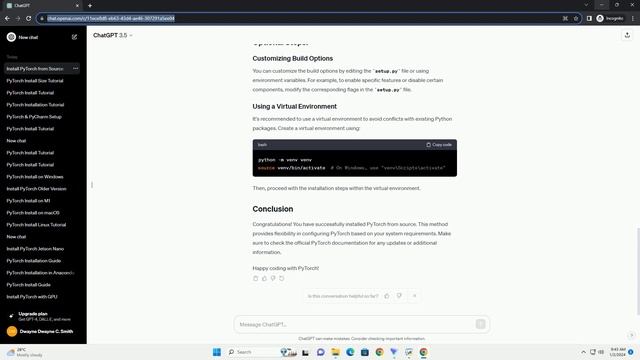 pytorch install source
