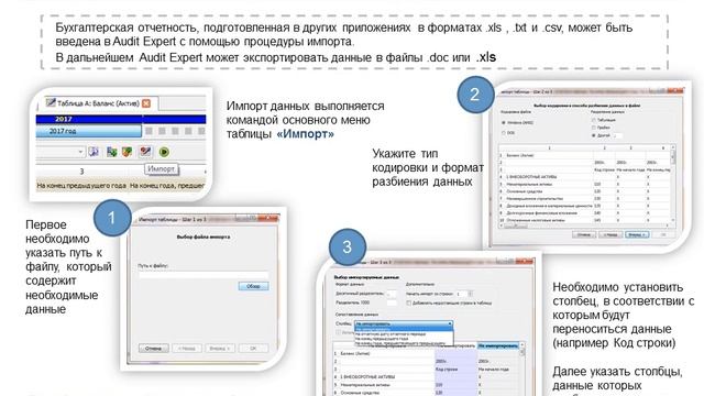 Возможности импорта и экспорта Audit Expert (без звука)