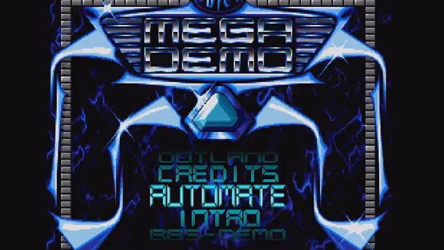 Megademo: Main Menu (full scrolltext) - NFC/Ninjaforce (Apple IIgs) | Mekka & Symposium 1997