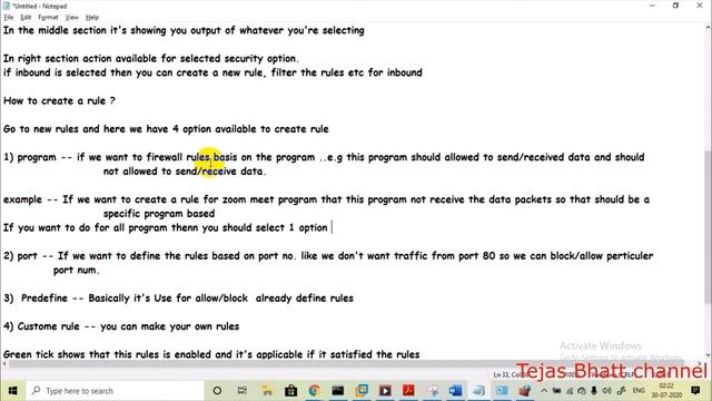 firewall? how to setup firewall on windows os machine