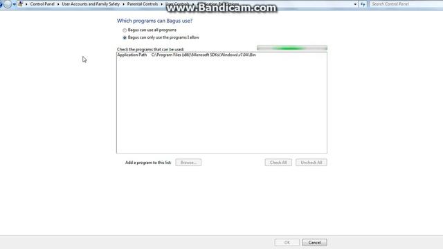 Parental Control Windows 7