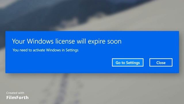 Windows Licence is Already Expired for this Exicution date