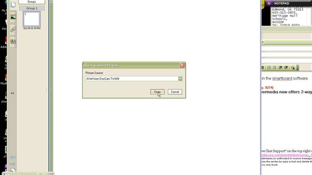 How to open doc cam through Notebook10 (Windows only)