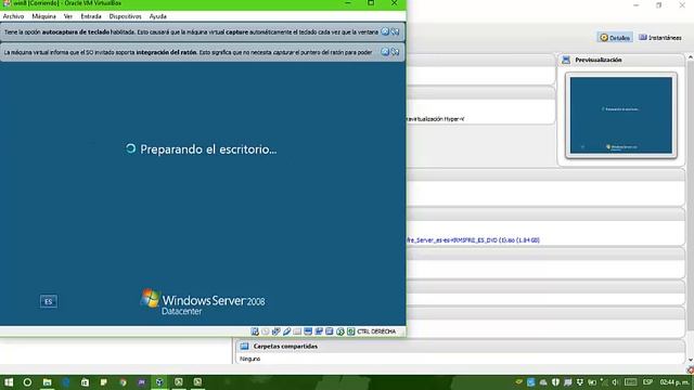 Instalación de Windows Server 8 en VirtualBox con DHCP, DNS, Web y Correo