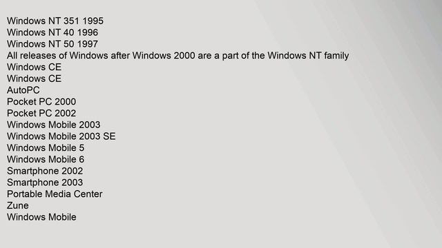 List of Microsoft operating systems