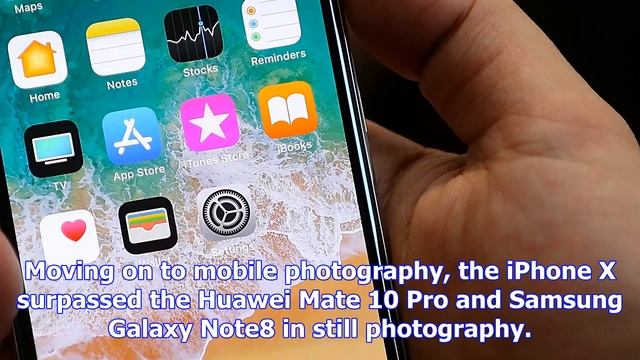 Iphone x has the best phone display and camera for still images