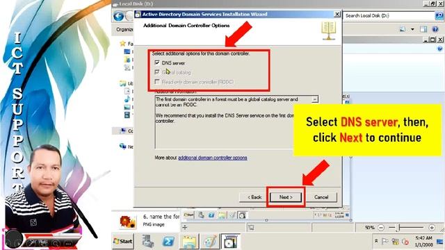CREATING ACTIVE DIRECTORY DOMAIN SERVICES - Server 2008 R2