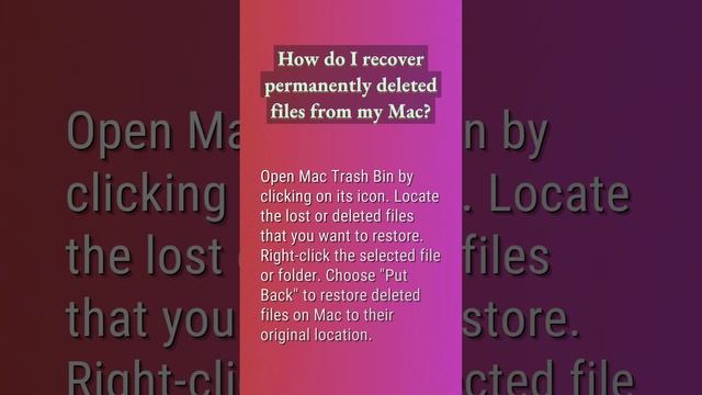 Do Macs have a recycling bin?