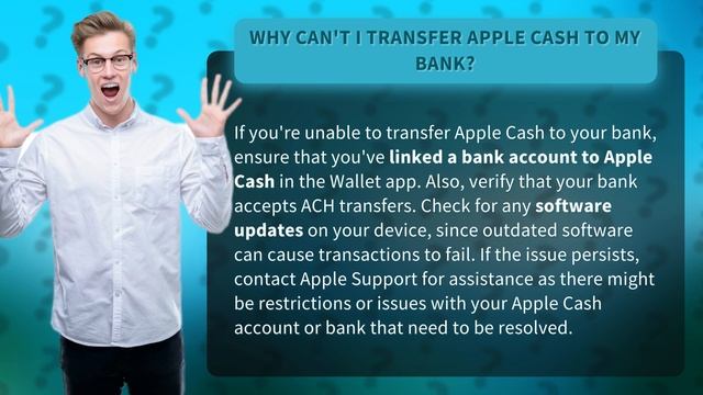 Why can't I transfer Apple cash to my bank?