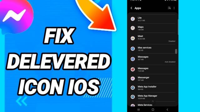 How to fix delevered icon ios On Messenger