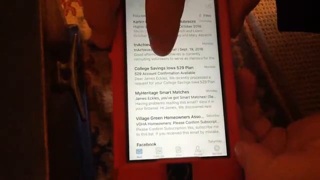 outlook iOS locked inbox item
