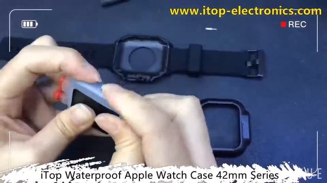 iTop Waterproof Apple Watch Case 42mm Series 1, 2, 3 & 4 With Premium Soft Silicone Apple Watch Ban