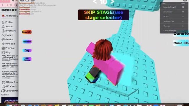 Nine's Jump Per Difficulty Chart Obby (Stages 1-15)