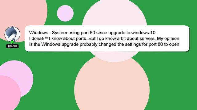 Windows : System using port 80 since upgrade to windows 10